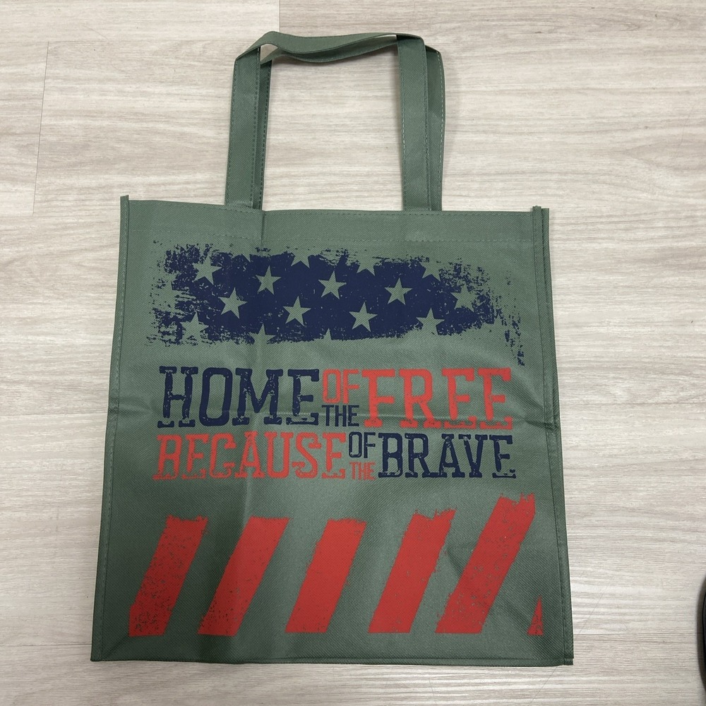 Home Of The Free Because of  the Brave Tunnel To Towers Reusable Tote‎ Bag New